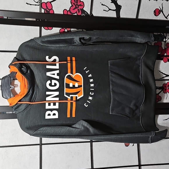 Cincinnati Bengals Pullover Gray and Orange Men's Hoodie Small NWT - Picture 1 of 6